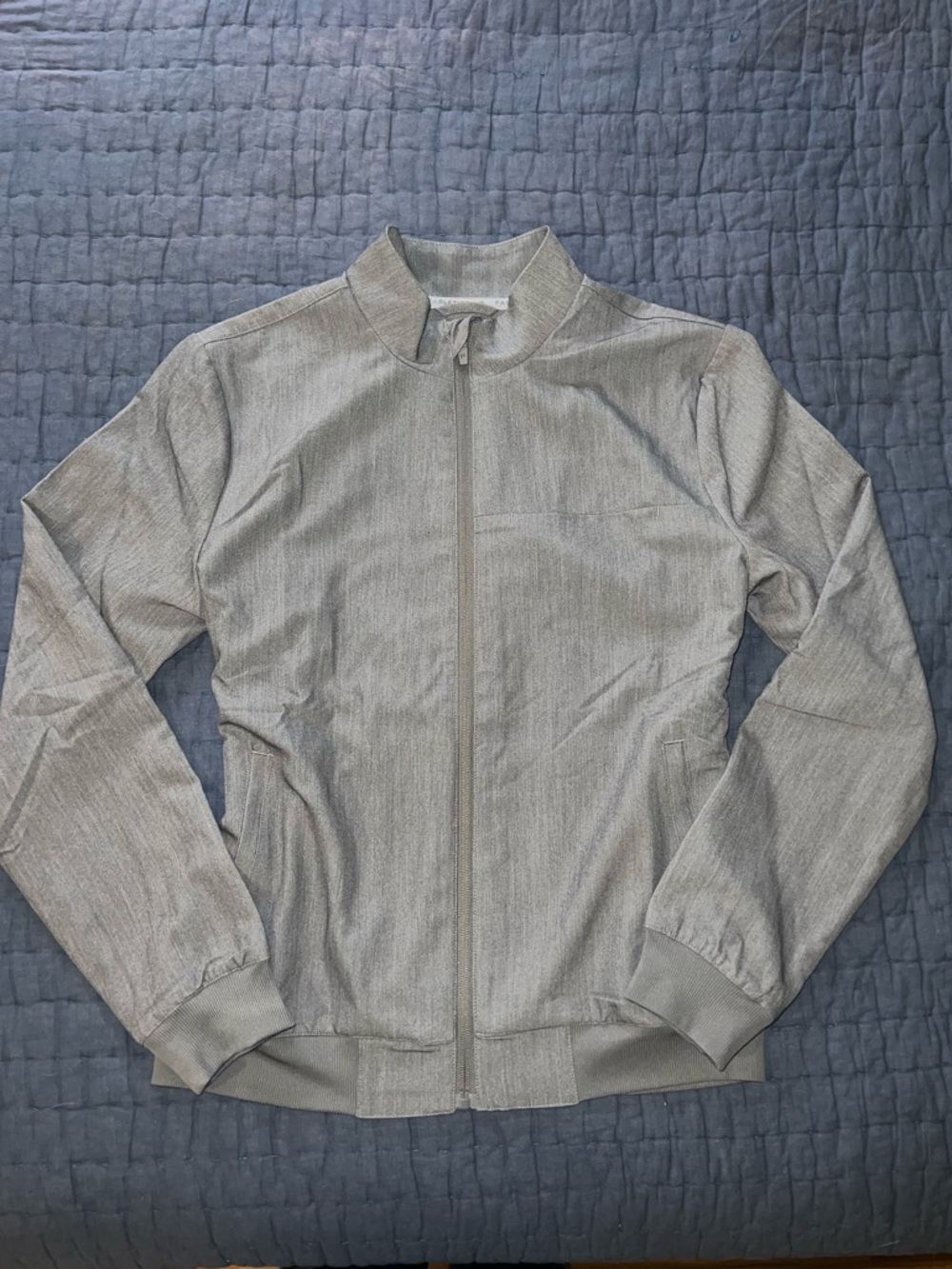 Like New Fabletics Heather Grey 3 Pocket Scrub Jacket - Small